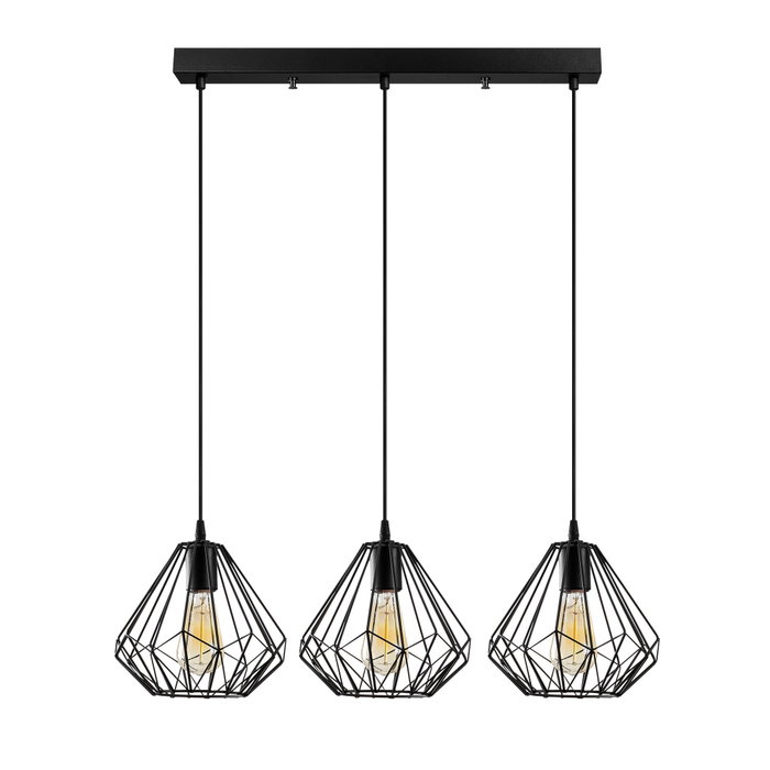 Opviq Diamond - 704-S1 Lámpara de araña negra ajustable